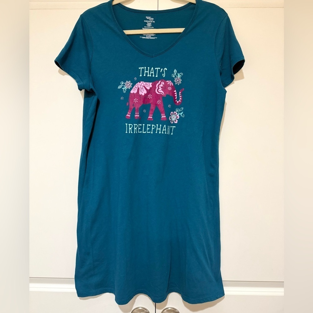 Secret Treasures Blue Elephant Sleepwear